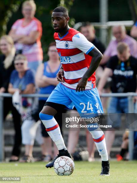 Stefano Denswil of Club Brugge during the Club Friendly match between Club Brugge v Steaua Bucharest at the Sportpark De Westeneng on July 4, 2018 in...