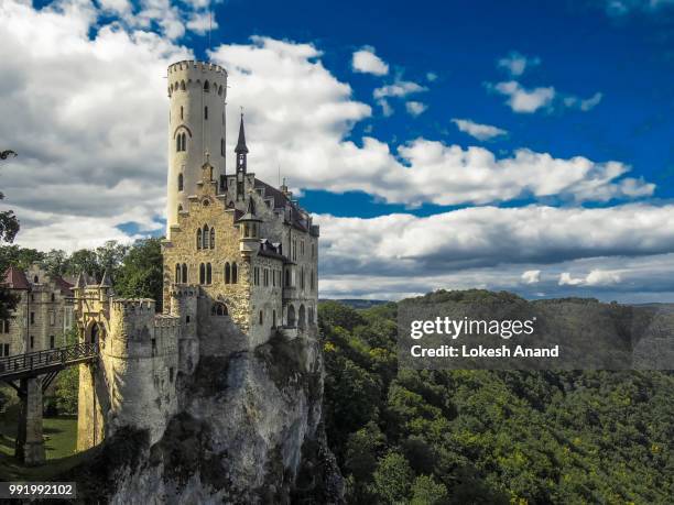 schloss lichtenstein - gothic style stock pictures, royalty-free photos & images