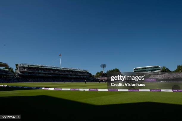 General view of Lord's during the Royal London One-Day Cup match between Hampshire and Kent at Lord's Cricket Ground on June 30, 2018 in London,...