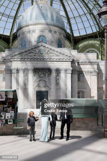 Fashion designer Karl Lagerfield during the Chanel Haute Couture Fall Winter 2018/2019 show as part of Paris Fashion Week on July 3, 2018 in Paris,...