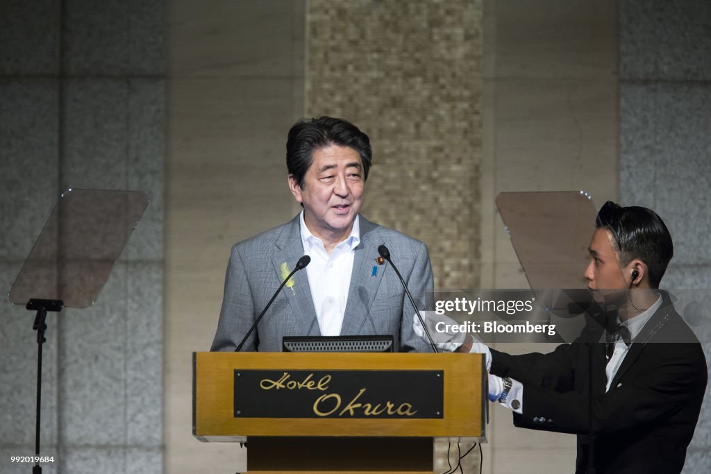 Japan PM Shinzo Abe at the Democracy in Asia Symposium