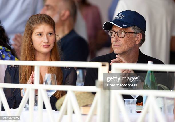 Bill Gates and Jennifer Gates attend Global Champions Tour of Monaco at Port de Hercule on June 30, 2018 in Monte-Carlo, Monaco.