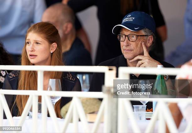Bill Gates and Jennifer Gates attend Global Champions Tour of Monaco at Port de Hercule on June 30, 2018 in Monte-Carlo, Monaco.