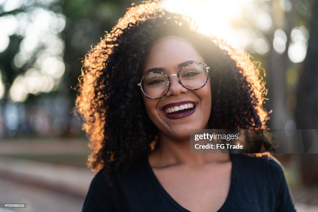 Beautiful Curly Hair Woman