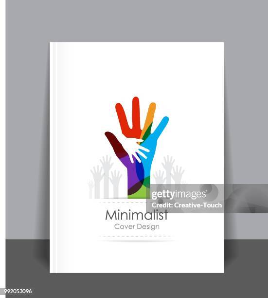 minimalist cover design - charity education stock illustrations