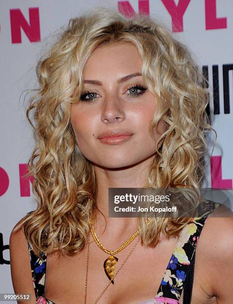 Actress Alyson Michalka arrives at NYLON Magazine's May Issue Young Hollywood Launch Party at The Roosevelt Hotel on May 12, 2010 in Hollywood,...