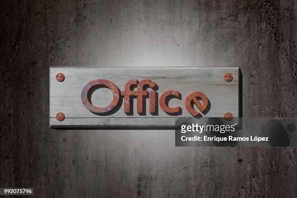 office placard - metal nameplate stock pictures, royalty-free photos & images