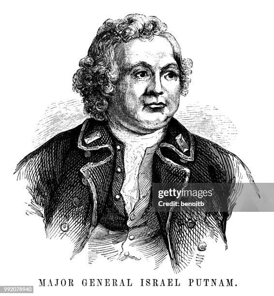 major general israel putnam - major general stock illustrations