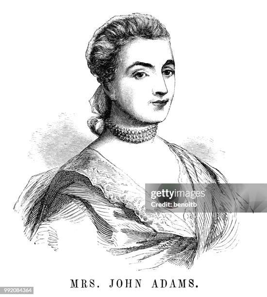 mrs john adams - abigail adams stock illustrations