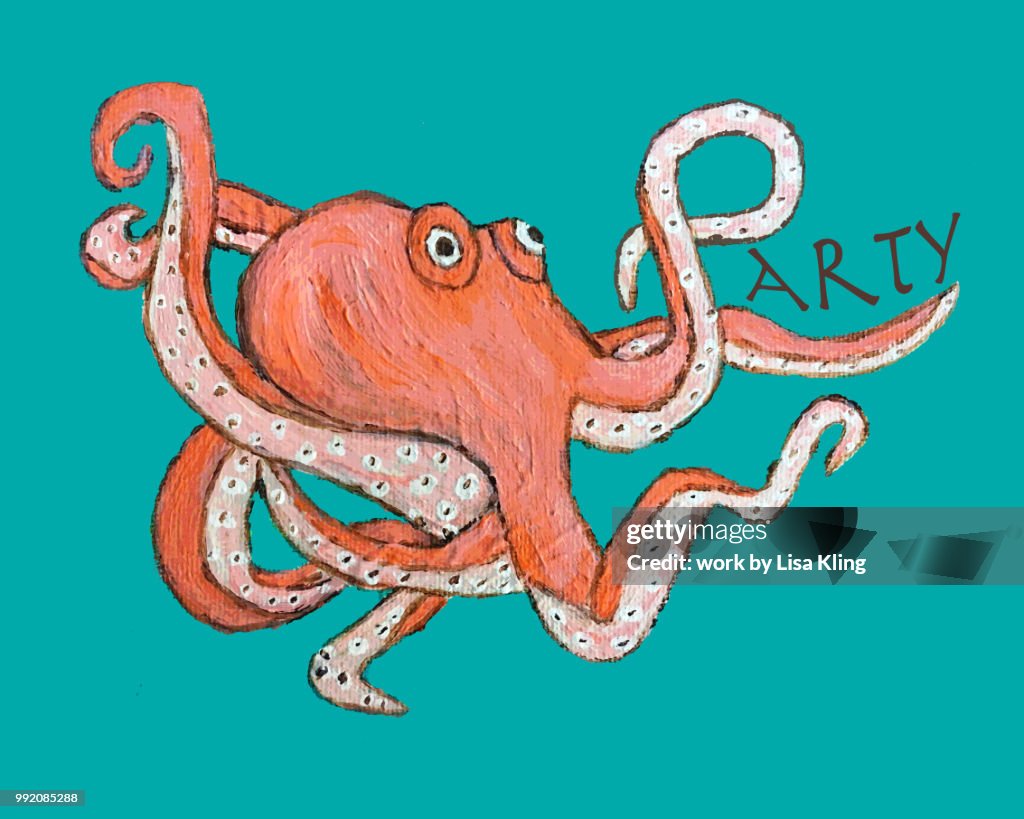 Typography: Octopus Party Invitation