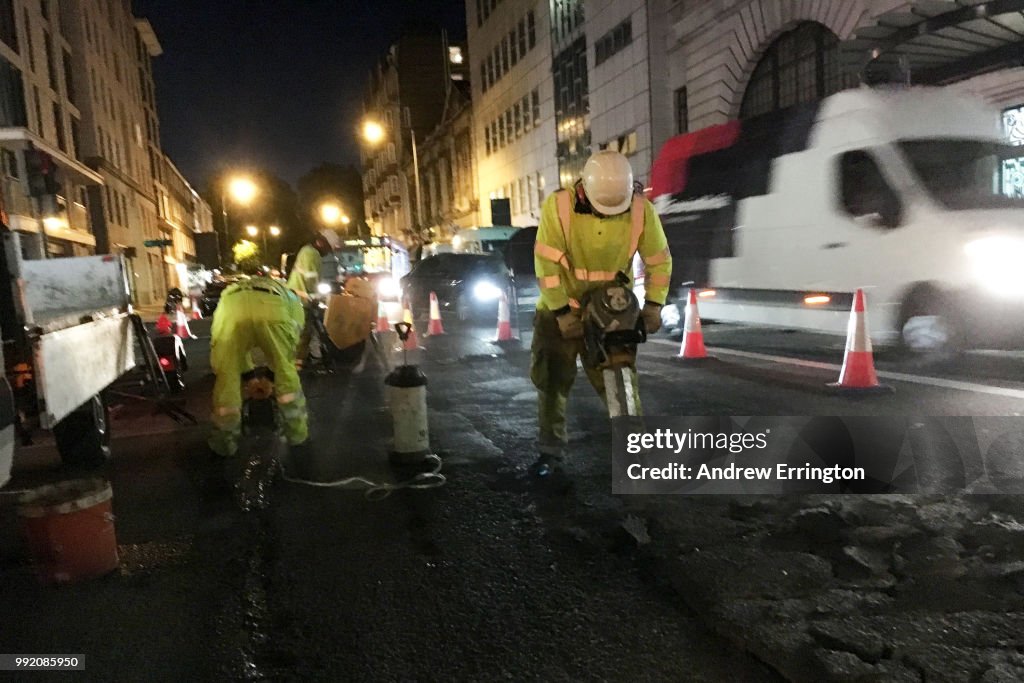 Roadworks at Night