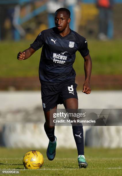 Glen Kamara of Dundee in action during the pre-season friendly between Cowdenbeath and Dundee at Central Park on July 2, 2018 in Cowdenbeath,...