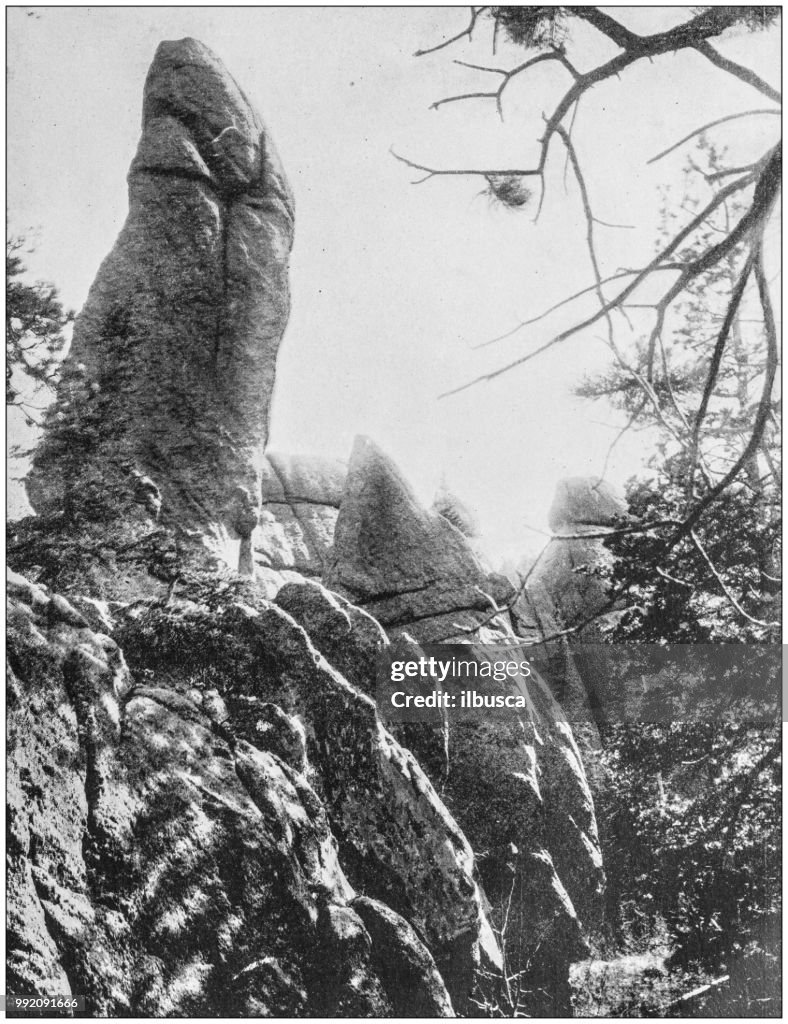 Antique photograph of America's famous landscapes: Devil's Thumb, Custer Park, Custer City