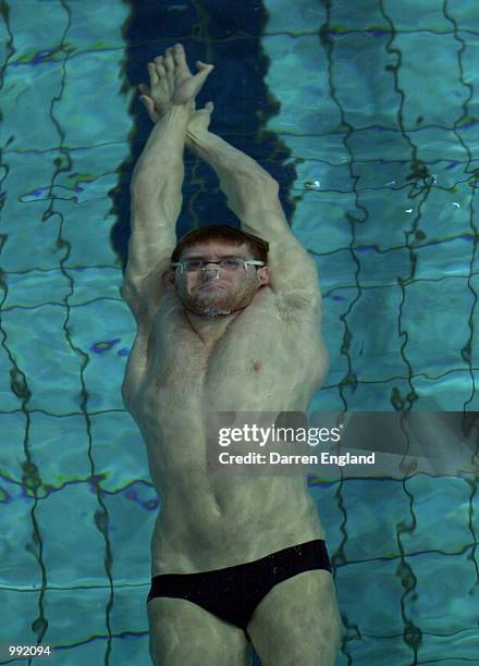 Beau Mannix of Australia in action during the men's 50 metre Backstroke at the Telstra Swimming Grand Prix at Chandler Aquatic Centre in Brisbane,...