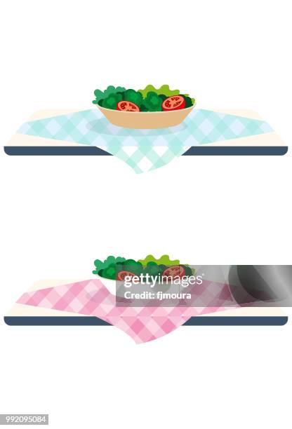 delicious salad dish - deer corn stock illustrations