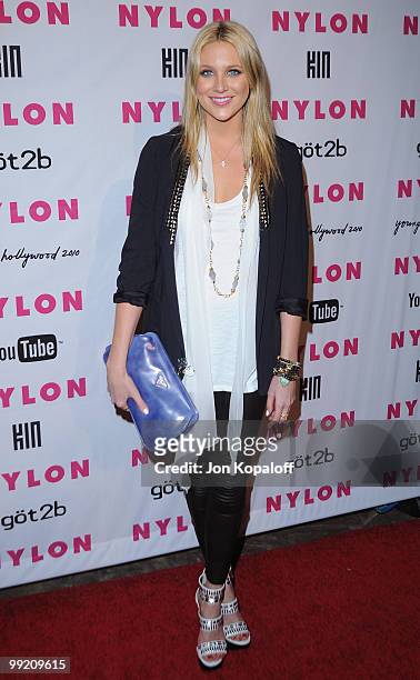 Actress Stephanie Pratt arrives at NYLON Magazine's May Issue Young Hollywood Launch Party at The Roosevelt Hotel on May 12, 2010 in Hollywood,...