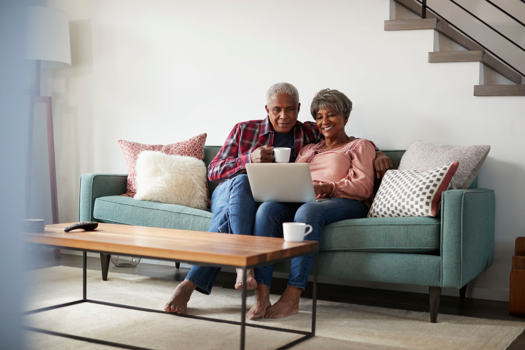 elderly couple browsing