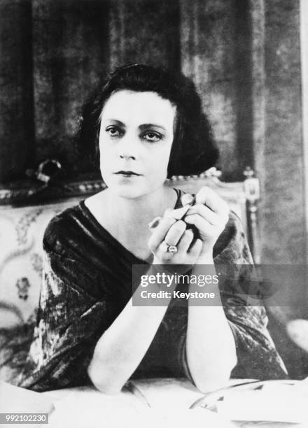 Danish actress Asta Nielsen , star of the silent screen, circa 1920.