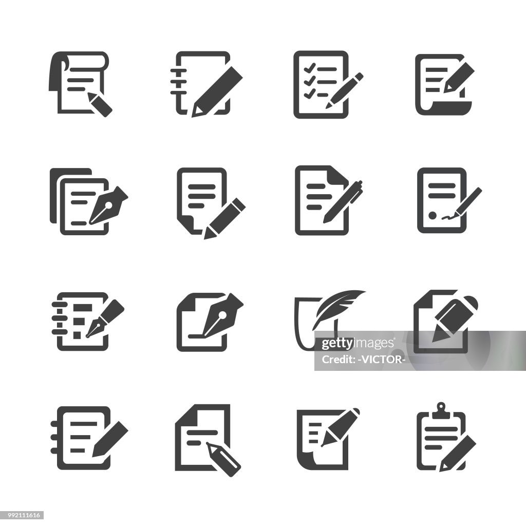 Pen and Paper Icons - Acme Series