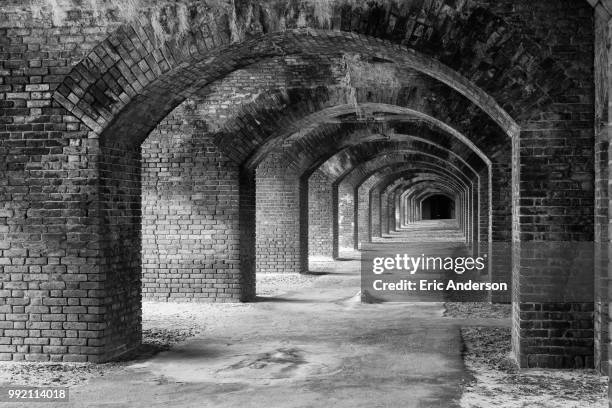 an old hall in fort jefferson - fort hall stock pictures, royalty-free photos & images