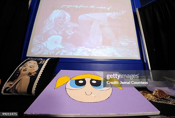 Personal affects and other items that belonged to Anna Nicole Smith that are up for auction on display during the press preview for the sale of the...