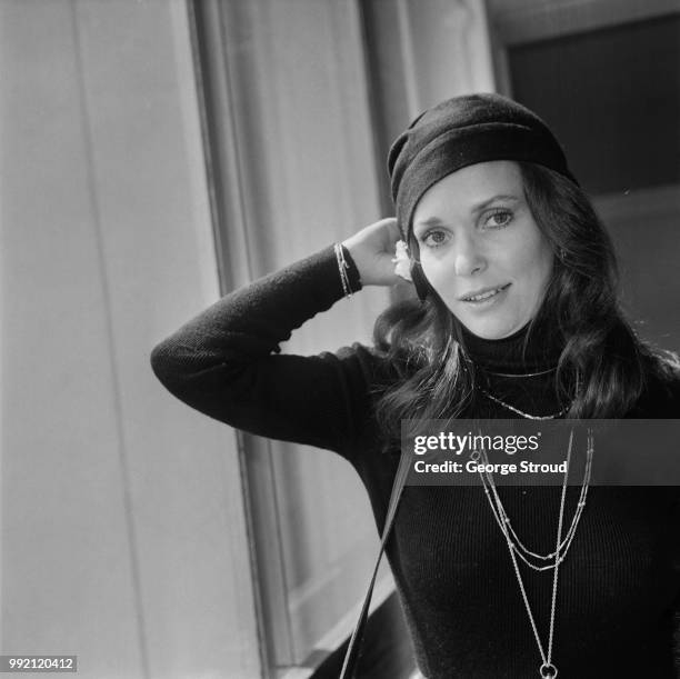 American actress Susan Strasberg at Heathrow Airport, London, UK, 28th April 1973.