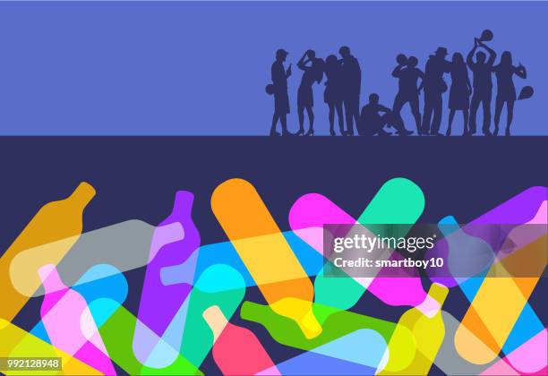 nitrous oxide or laughing gas abuse - nitrous oxide stock illustrations