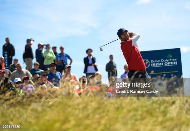 Donegal , Ireland - 5 July 2018; Jorge Campillo of Spain tees off from the 8th tee box during Day One of the Irish Open Golf Championship at...