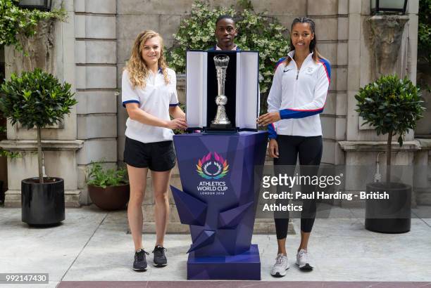 The first ever global Platinum Trophy is unveiled at the announcement of the Great Britain & Northern Ireland Team for the Athletics World Cup , with...