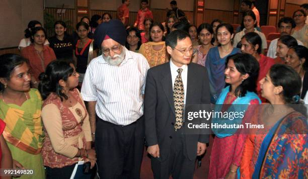 Gill, Union Minister of State for Youth Affairs & Sports and Mr. Zhang Yan, Ambassador of Peoples Republic of China, during the Valedictory Function...