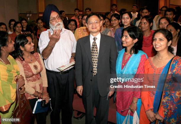 Gill, Union Minister of State for Youth Affairs & Sports and Mr. Zhang Yan, Ambassador of Peoples Republic of China, during the Valedictory Function...