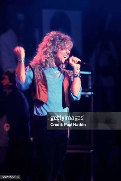 Singer Robert Plant performs on stage at Madison Square Garden for the Atlantic Records 40th Anniversary Concert in New York City, New York, May 14,...