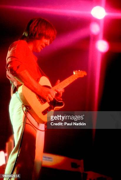Musician Ronnie Montrose performs on stage at the Aragon Ballroom in Chicago, Illinois, March 4, 1978.