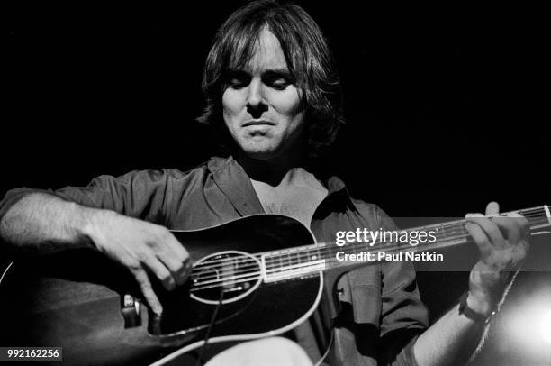 Musician Ronnie Montrose performs on stage at the Aragon Ballroom in Chicago, Illinois, March 4, 1978.