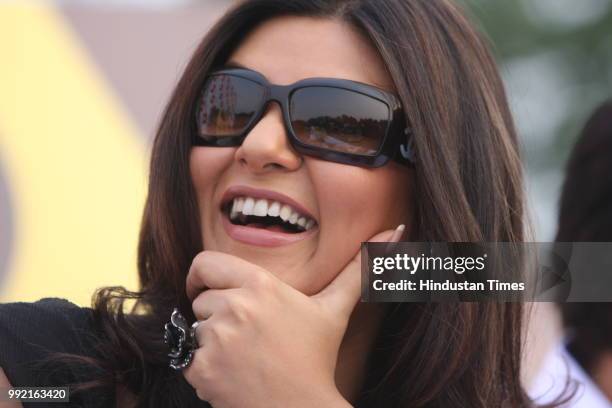 Bollywood actress Sushmita Sen during a press conference on her new film ' Do Not Disturb' on June 28, 2008 in New Delhi, India.