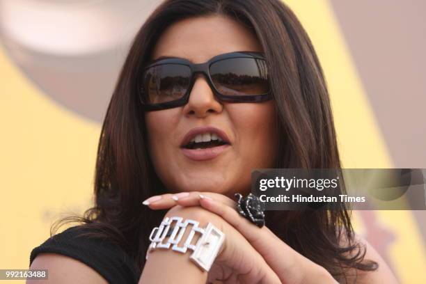 Bollywood actress Sushmita Sen during a press conference on her new film ' Do Not Disturb' on June 28, 2008 in New Delhi, India.