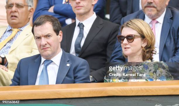July 5: George Osborne and Frances Osborne attend day four of the Wimbledon Tennis Championships at the All England Lawn Tennis and Croquet Club on...
