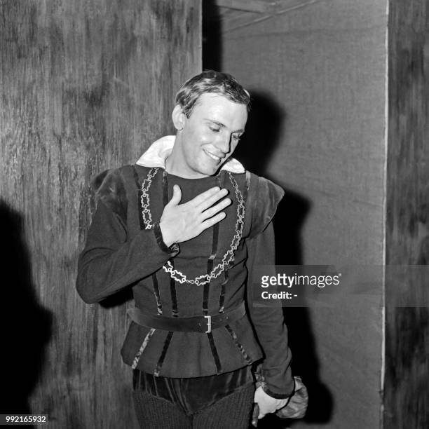 Portrait taken in February 1960 shows French actor Jean-Louis Trintignant rehearsing "Hamlet" at the Champs-Elysees theater in Paris.
