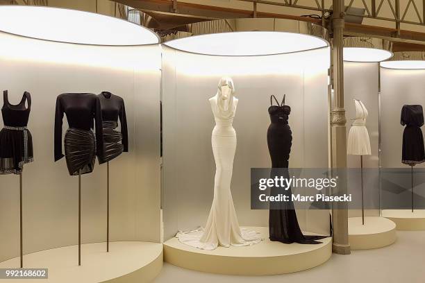 General view at the Azzedine Alaia 'Je suis couturier' exhibition on July 5, 2018 in Paris, France.