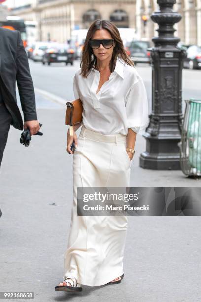 Victoria Beckham is seen on July 5, 2018 in Paris, France.