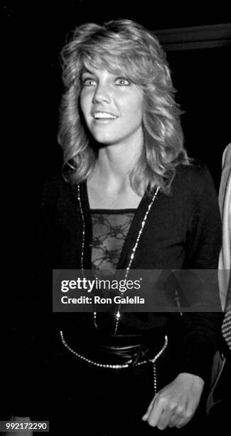 Heather Locklear attends Dynasty Wrap Party on April 8, 1984 at the Beverly Hills Hotel in Beverly Hills, California.