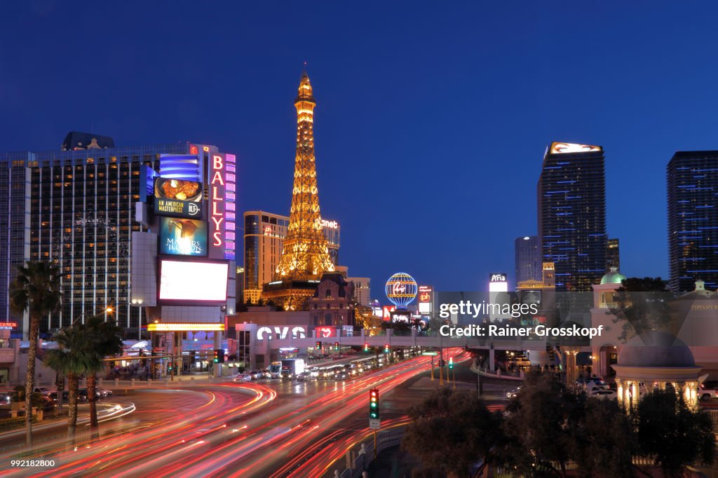Paris Las Vegas Hotel and Casino at night