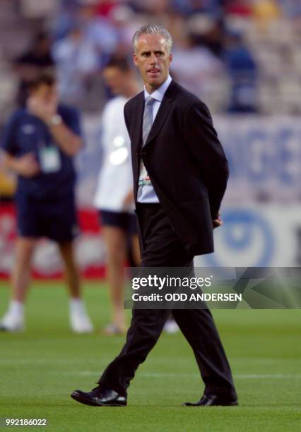 Irish coach Mick McCarthy waits for the Group E first round match Germany/Ireland of the 2002 FIFA World Cup in Korea and Japan, 05 June 2001 at...