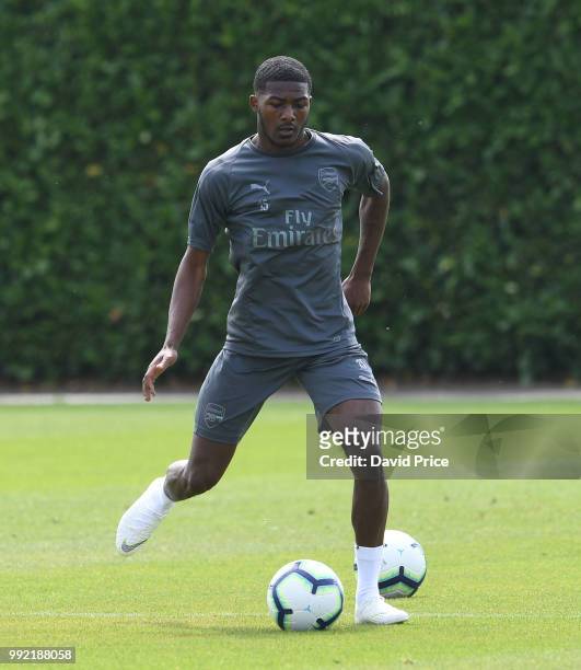 Ainsley Maitland-Niles of Arsenal during Arsenal Training Session at London Colney on July 5, 2018 in St Albans, England.