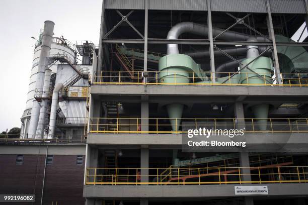 The Cemex Latam Holdings SA production facility stands in La Calera, Cundinamarca department, Colombia, on Tuesday, July 3, 2018. The result of...