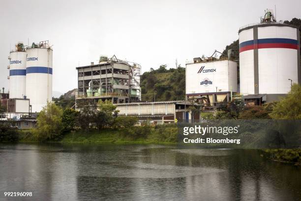 The Cemex Latam Holdings SA production facility stands in La Calera, Cundinamarca department, Colombia, on Tuesday, July 3, 2018. The result of...