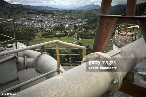 The Cemex Latam Holdings SA production facility stands in La Calera, Cundinamarca department, Colombia, on Tuesday, July 3, 2018. The result of...