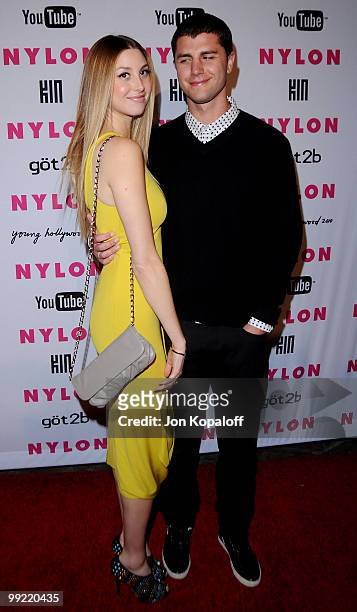 Actress Whitney Port and Ben Nemtin arrive at NYLON Magazine's May Issue Young Hollywood Launch Party at The Roosevelt Hotel on May 12, 2010 in...