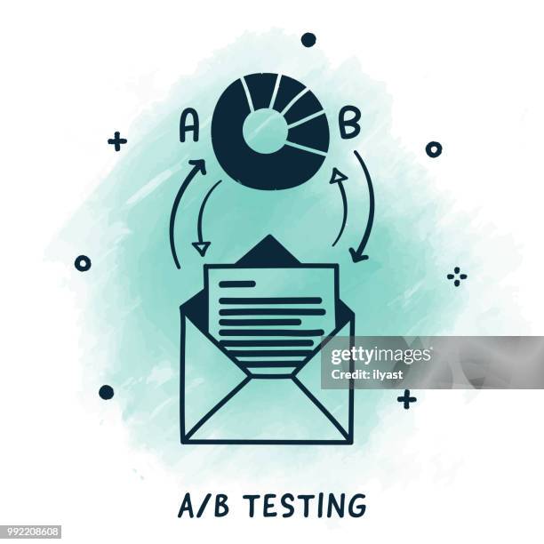 a / b-tests doodle aquarell hintergrund - stain test stock-grafiken, -clipart, -cartoons und -symbole