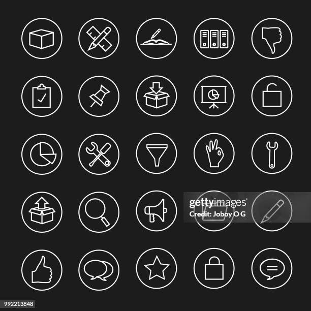 computer icon set - security training stock illustrations